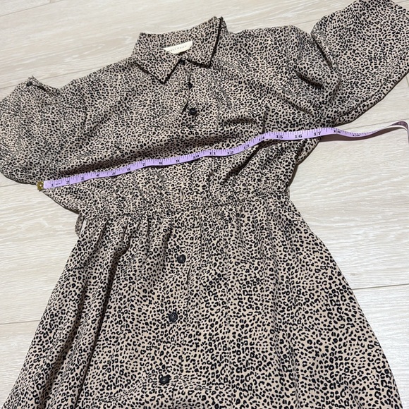 MELLODAY Leopard Print Dress - Black and Tan - Picture 5 of 8